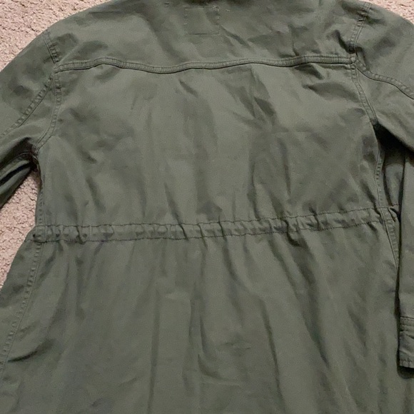 Old Navy Army Green Cinch Waist Utility Jacket - Picture 6 of 8